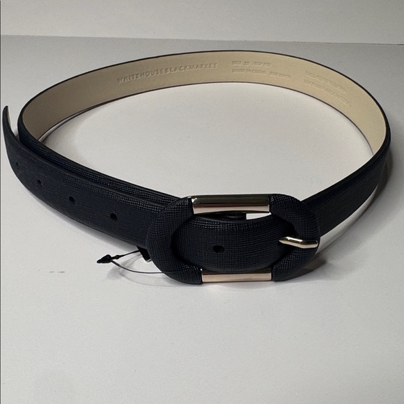 White House Black Market Accessories - White House Black Market Navy Belt with  Buckle